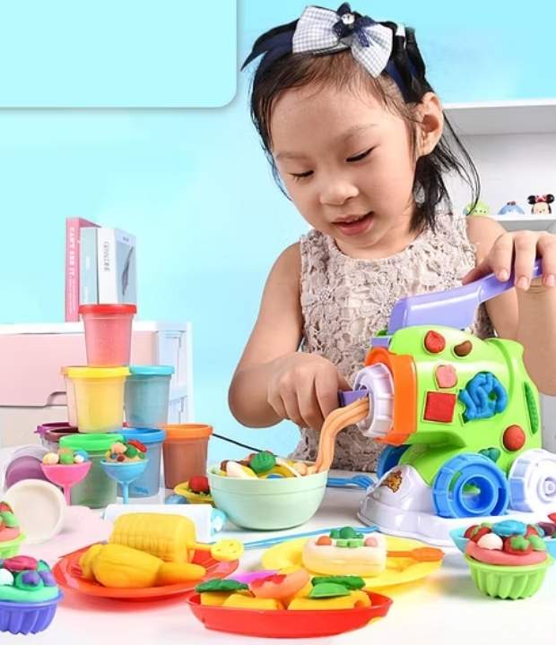 Play Dough Color Clay Noodles Maker Machine Set